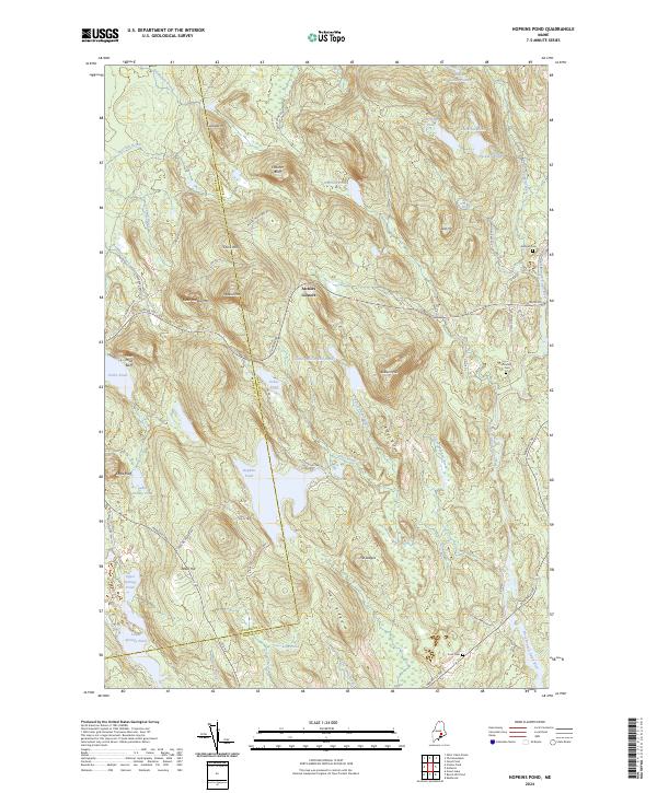 Hopkins Pond topographic map thumbnail