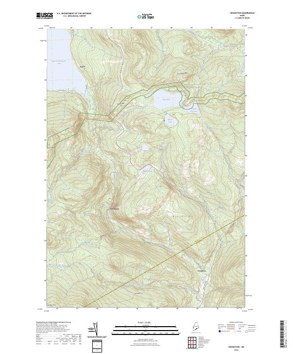 Houghton topographic map thumbnail