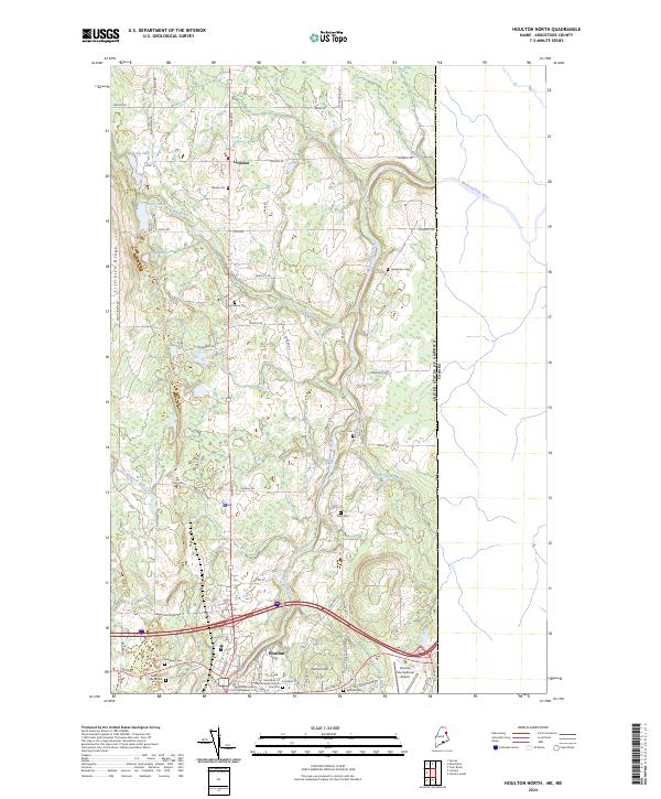 Houlton North topographic map thumbnail
