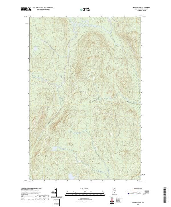 Houlton Pond topographic map thumbnail
