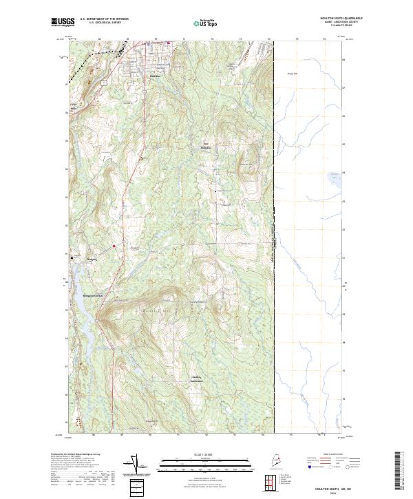 Houlton South topographic map thumbnail
