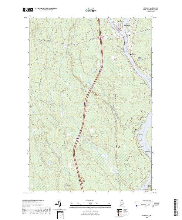 Howland topographic map thumbnail