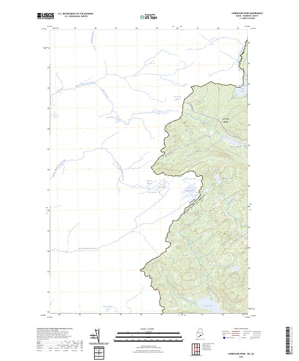 Hurricane Pond topographic map thumbnail