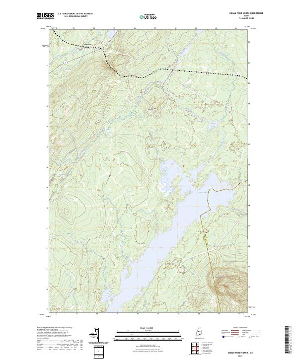Indian Pond North topographic map thumbnail