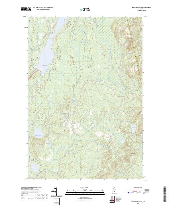 Indian Pond South topographic map thumbnail