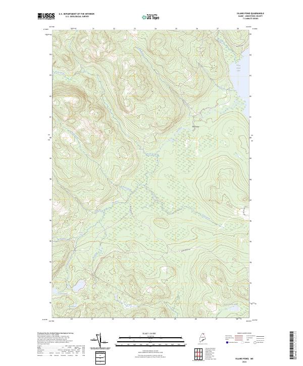 Island Pond topographic map thumbnail