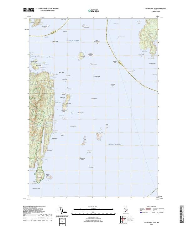 Isle Au Haut East topographic map thumbnail
