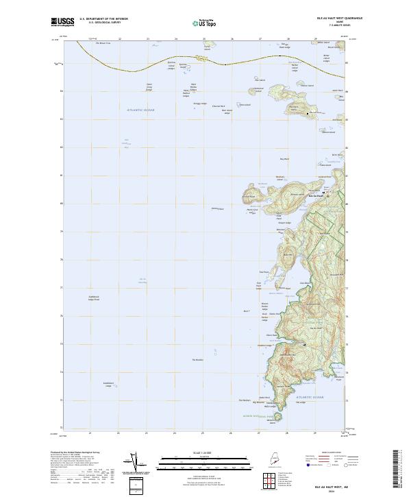 Isle Au Haut West topographic map thumbnail