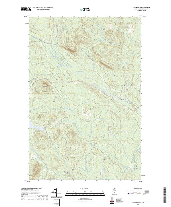 Jack Mountain topographic map thumbnail