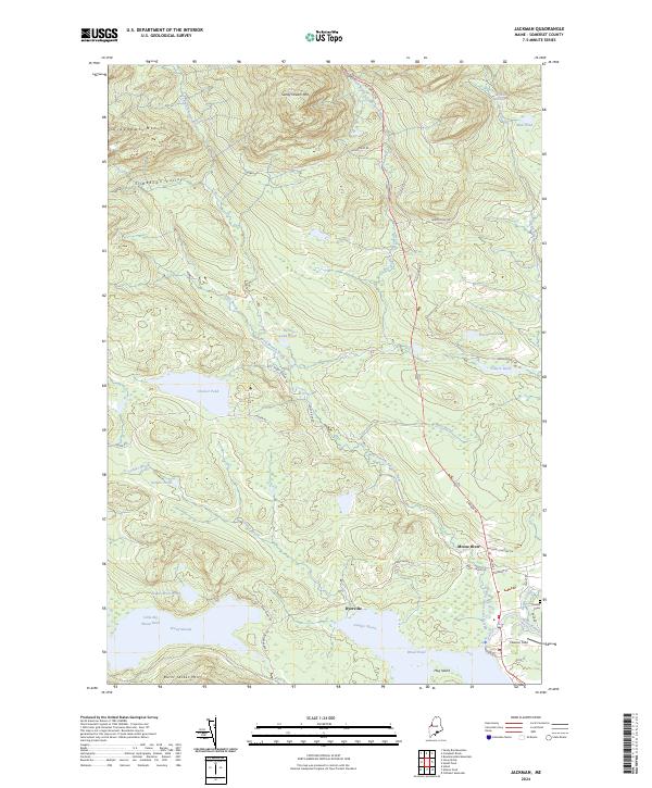 Jackman topographic map thumbnail