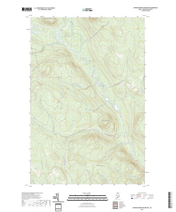 Johnson Brook Mountain topographic map thumbnail