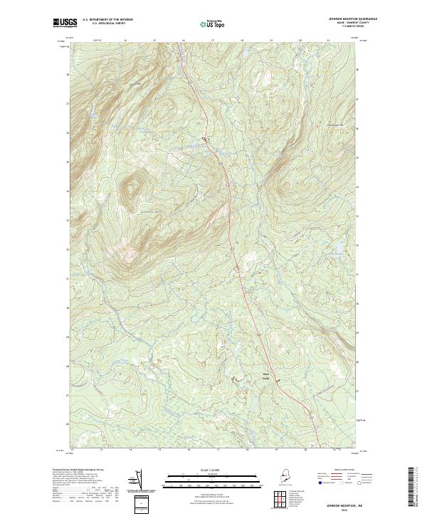 Johnson Mountain topographic map thumbnail