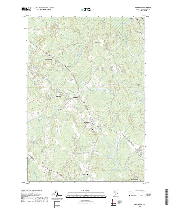 Kenduskeag topographic map thumbnail