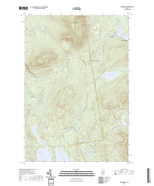 Kennebago topographic map thumbnail