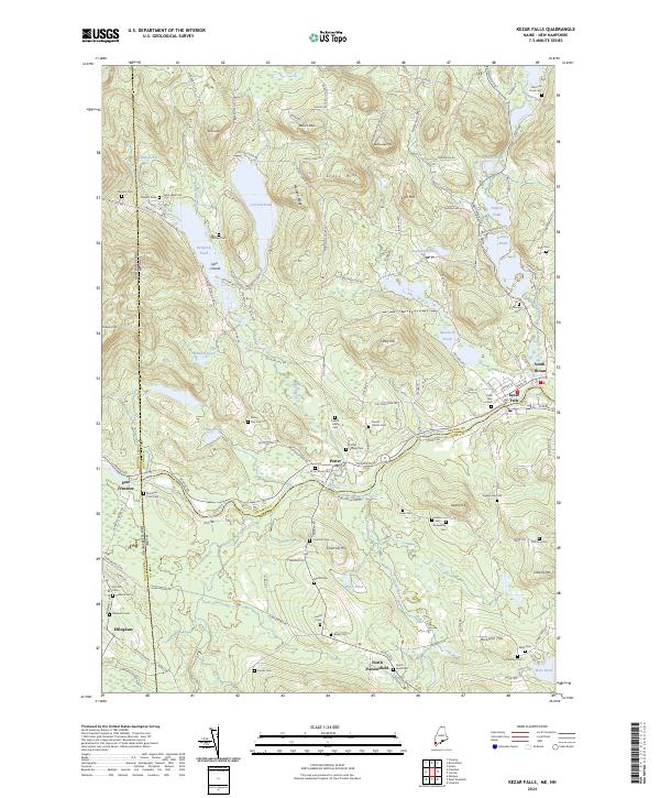 Kezar Falls topographic map thumbnail