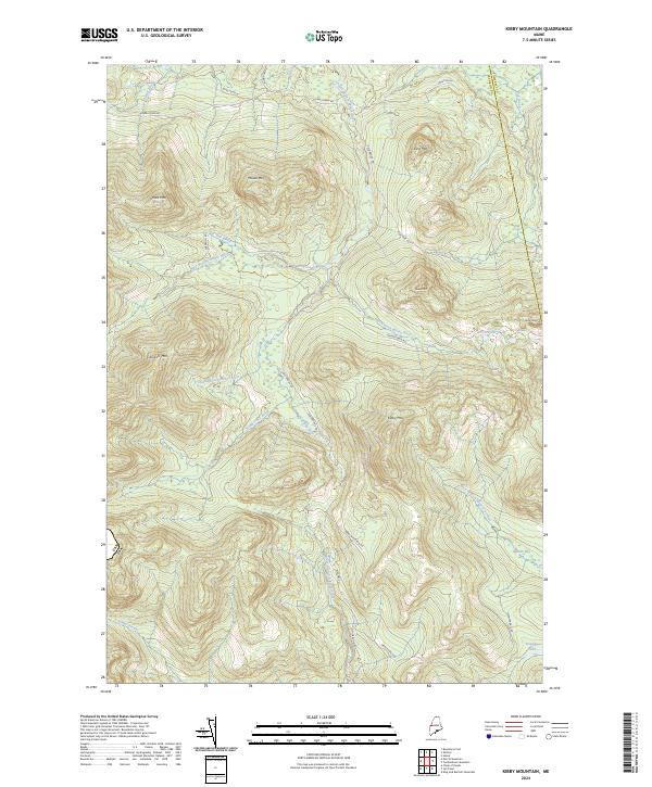 Kibby Mountain topographic map thumbnail