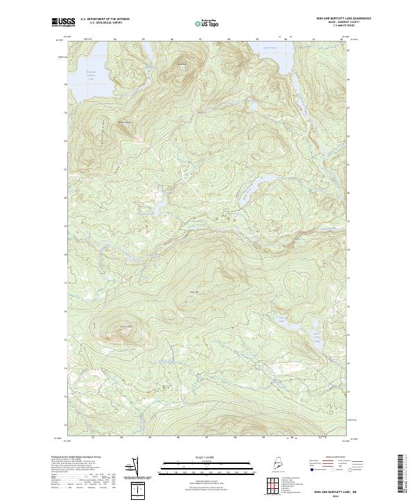 King And Bartlett Lake topographic map thumbnail