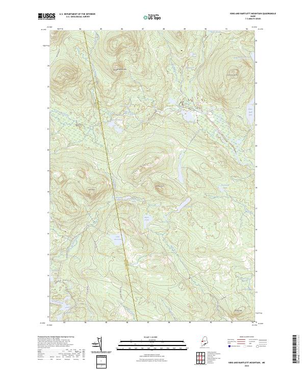 King And Bartlett Mountain topographic map thumbnail