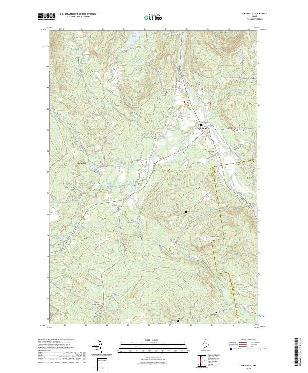 Kingfield topographic map thumbnail