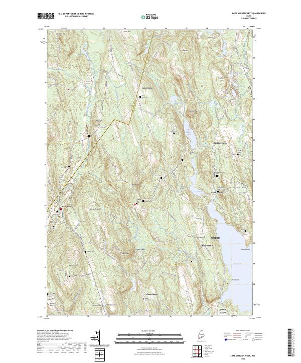 Lake Auburn West topographic map thumbnail