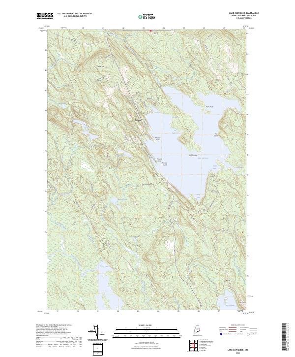 Lake Cathance topographic map thumbnail