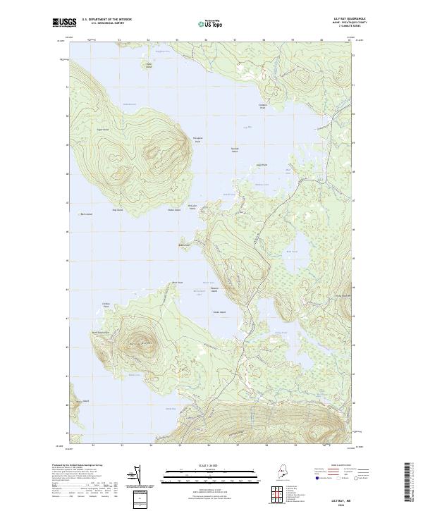 Lily Bay topographic map thumbnail