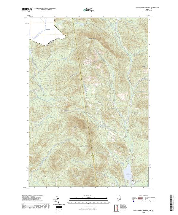 Little Kennebago Lake topographic map thumbnail