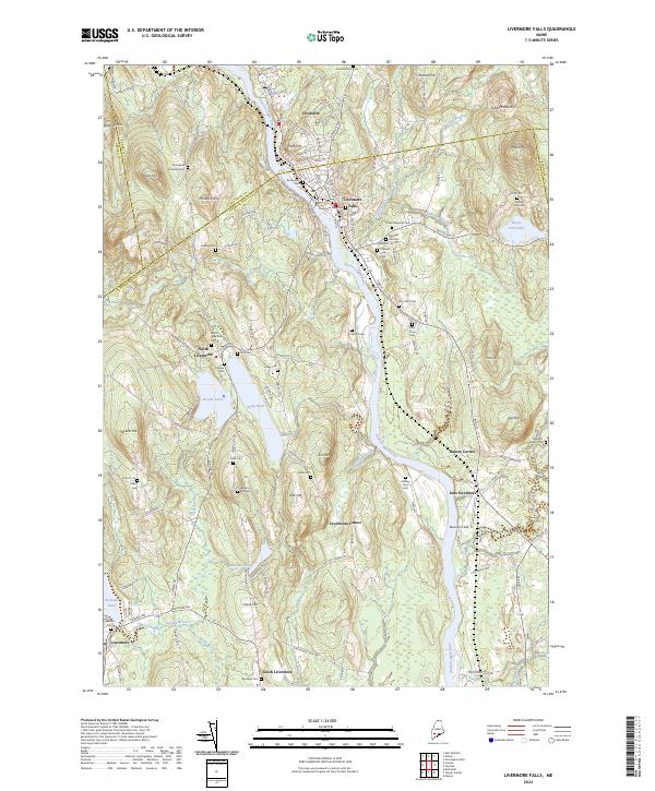 Livermore Falls topographic map thumbnail
