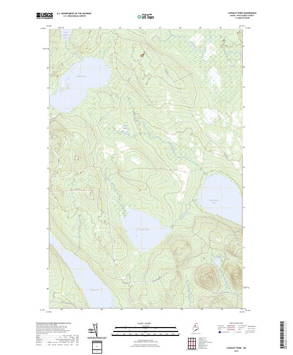 Longley Pond topographic map thumbnail