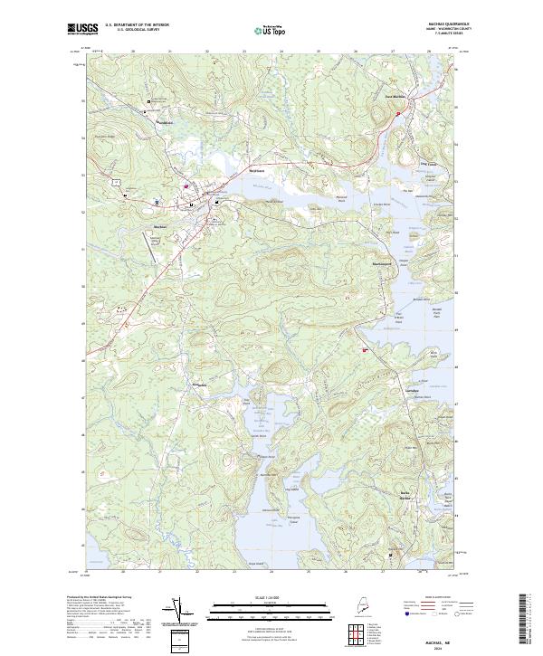 Machias topographic map thumbnail