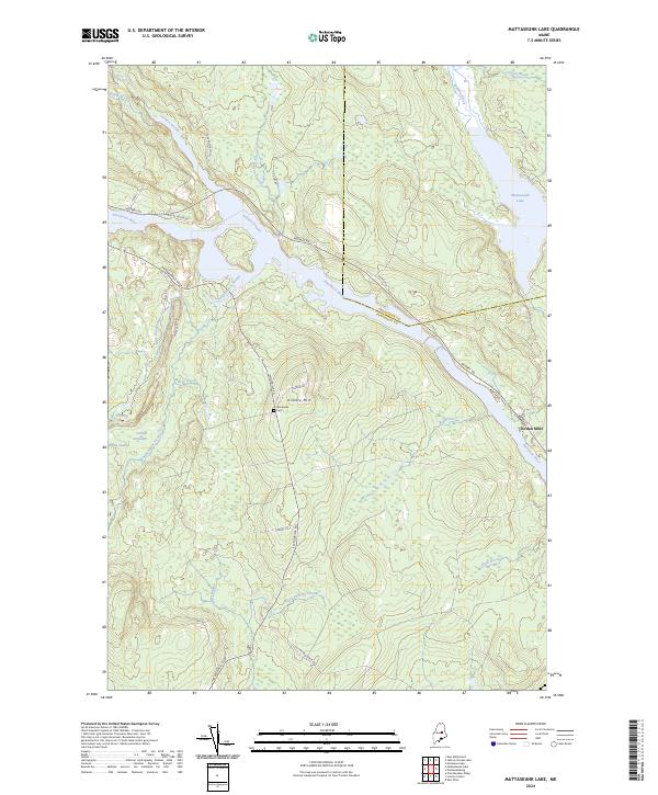 Mattaseunk Lake topographic map thumbnail