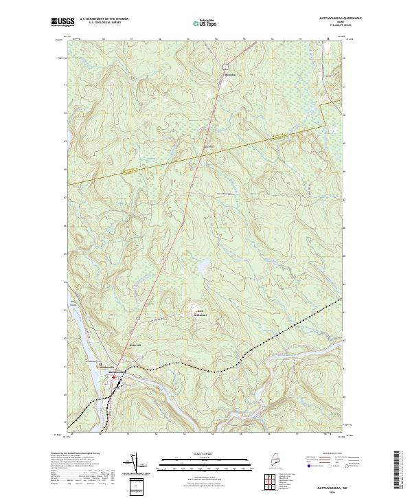 Mattawamkeag topographic map thumbnail