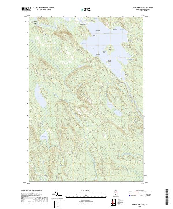 Mattawamkeag Lake topographic map thumbnail