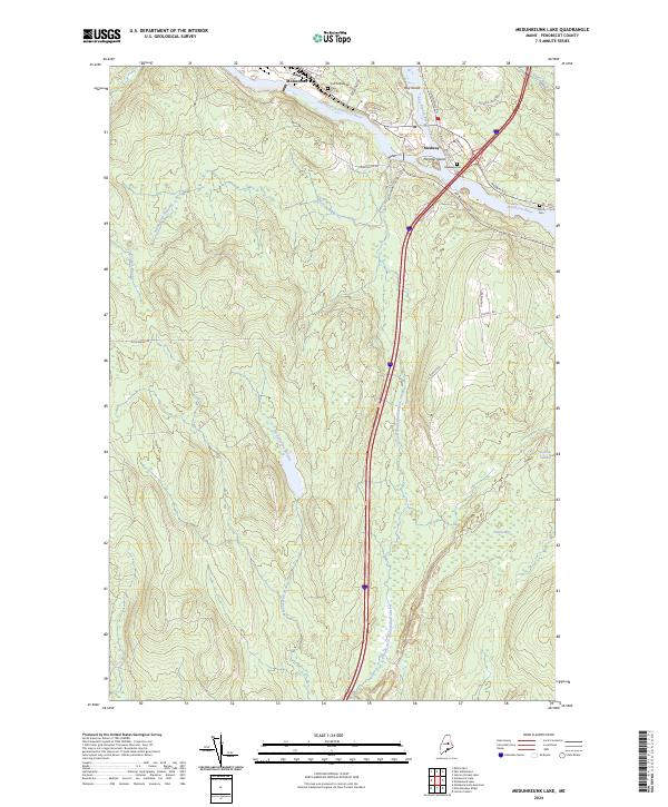 Medunkeunk Lake topographic map thumbnail