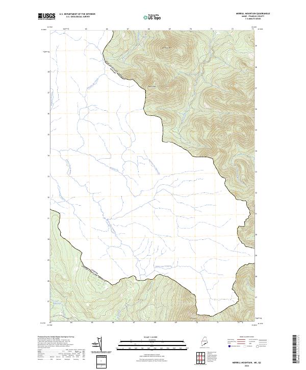 Merrill Mountain topographic map thumbnail