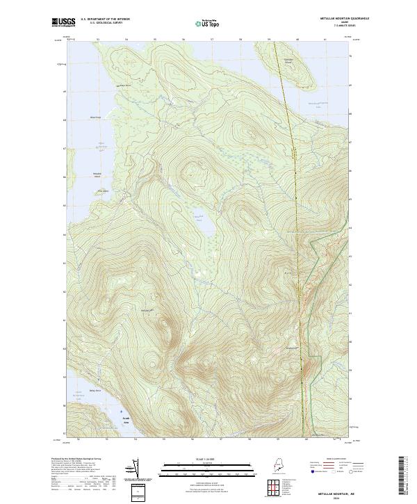 Metallak Mountain 2024 topographic map thumbnail