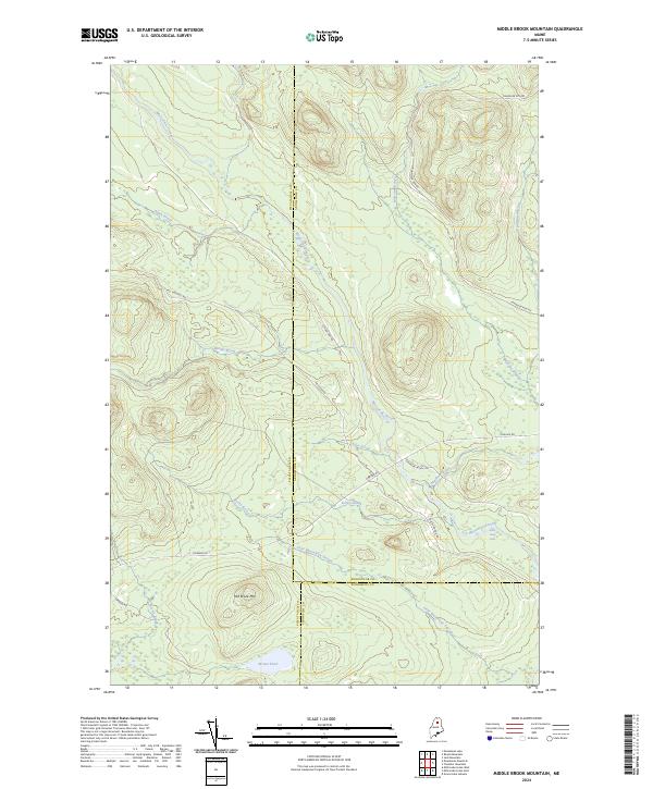 Middle Brook Mountain topographic map thumbnail