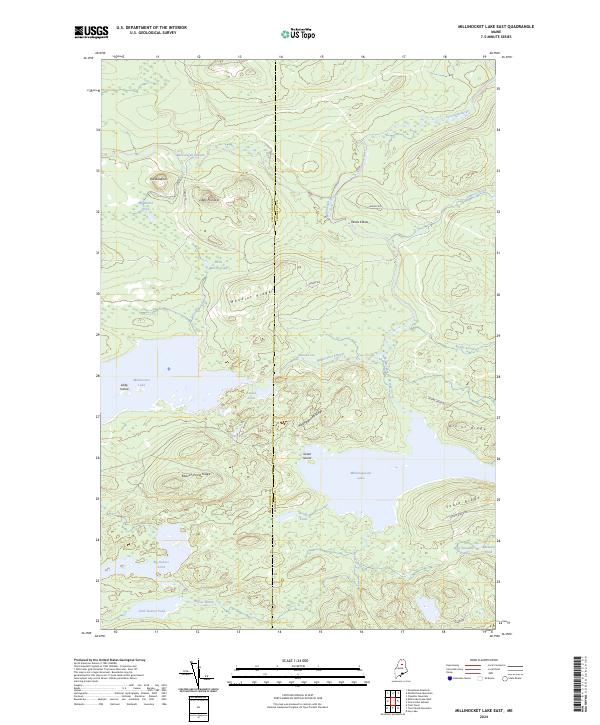 Millinocket Lake East topographic map thumbnail