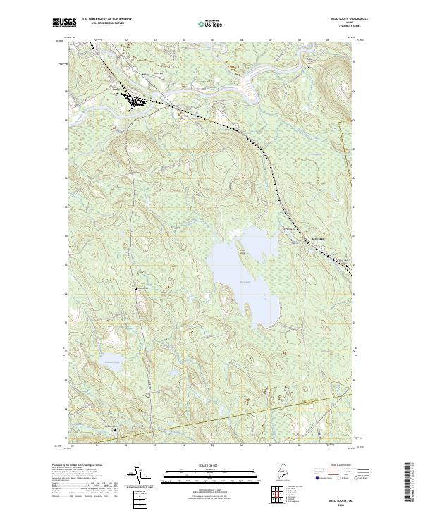 Milo South topographic map thumbnail