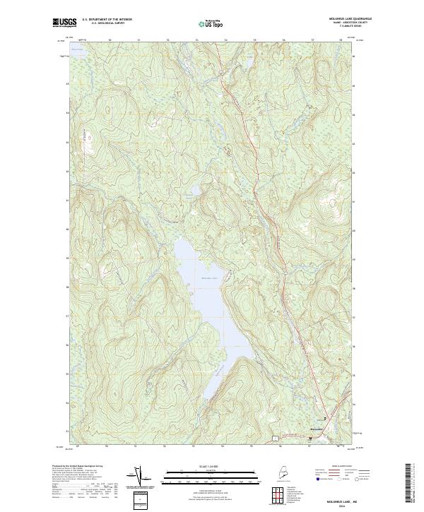 Molunkus Lake topographic map thumbnail