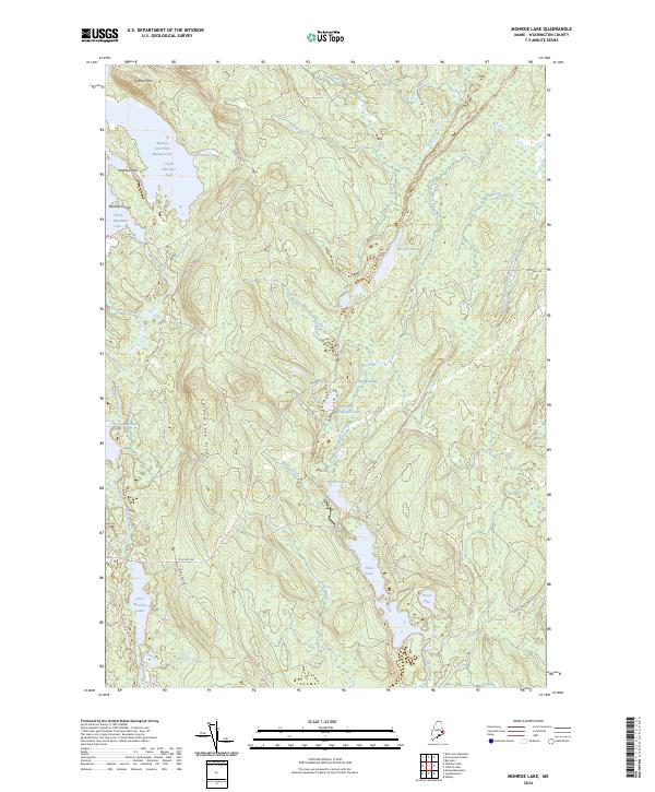 Monroe Lake 2024 topographic map thumbnail