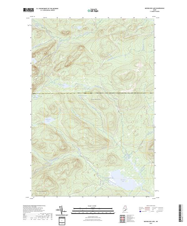 Mooseleuk Lake topographic map thumbnail
