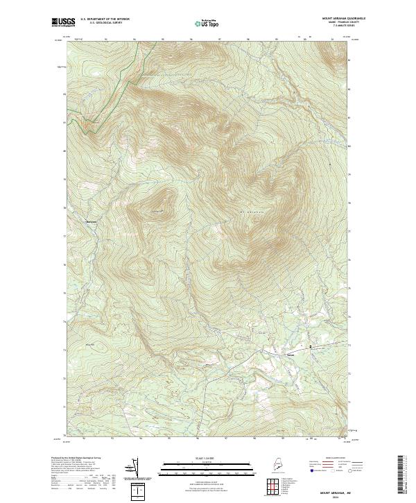 Mount Abraham topographic map thumbnail