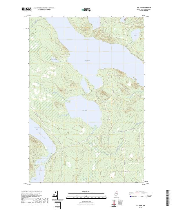 Mud Pond topographic map thumbnail