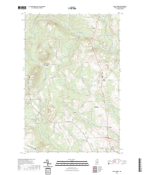 New Sweden topographic map thumbnail