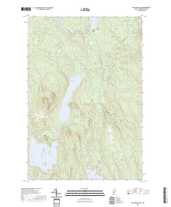 Nollesemic Lake topographic map thumbnail