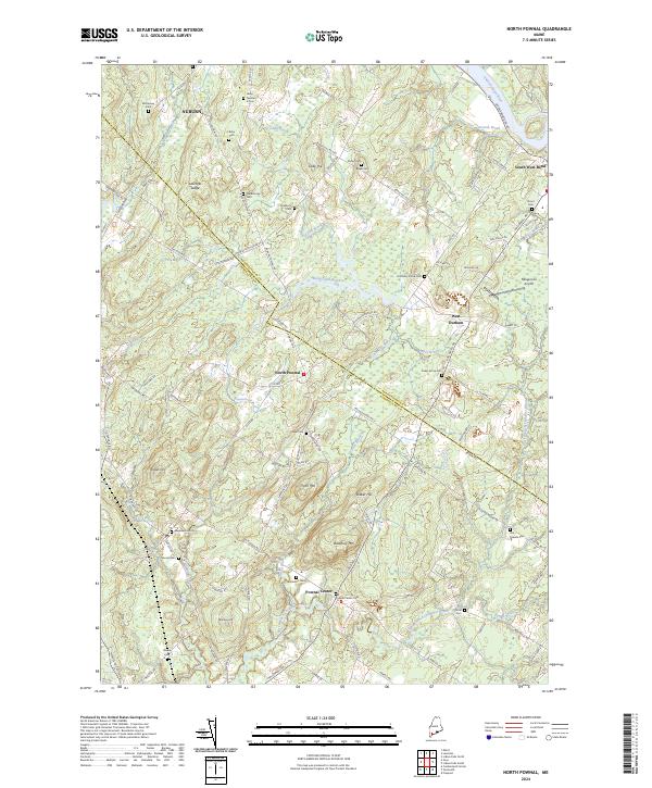 North Pownal topographic map thumbnail