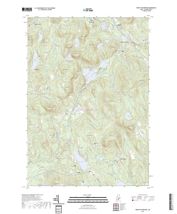 North Waterford topographic map thumbnail