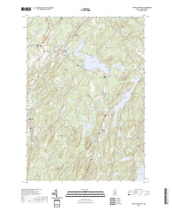 North Whitefield 2024 topographic map thumbnail