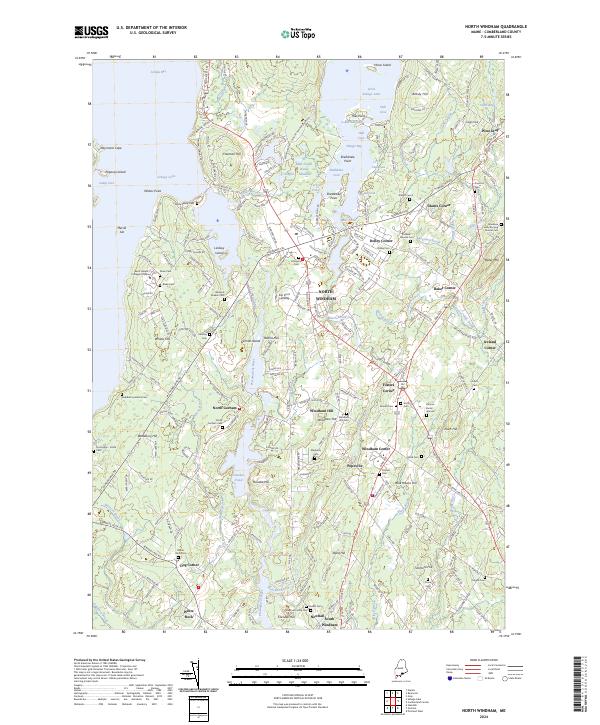 North Windham topographic map thumbnail